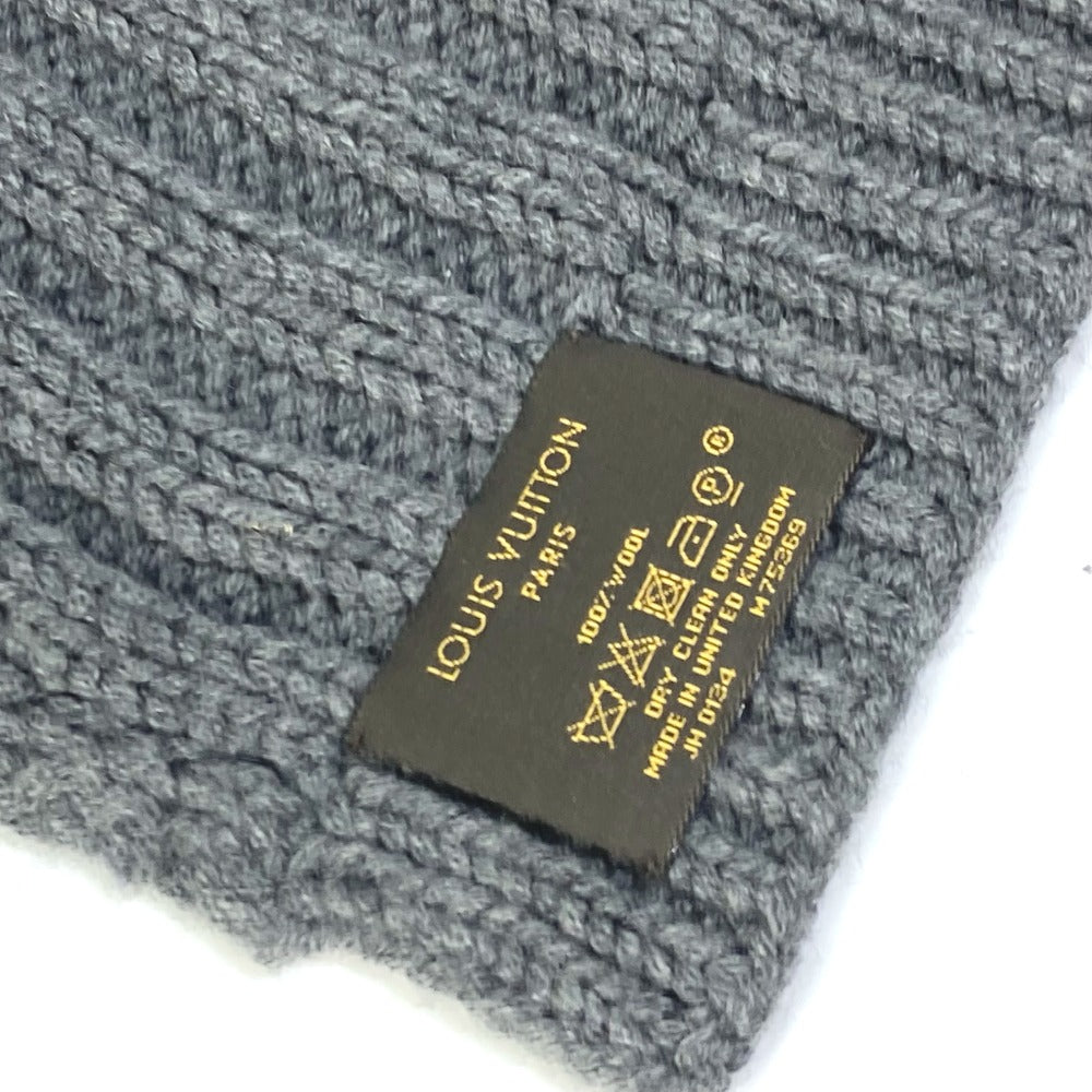 LOUIS VUITTON M75369 Echarpe Climber V Wool Scarf, Women's, Gray