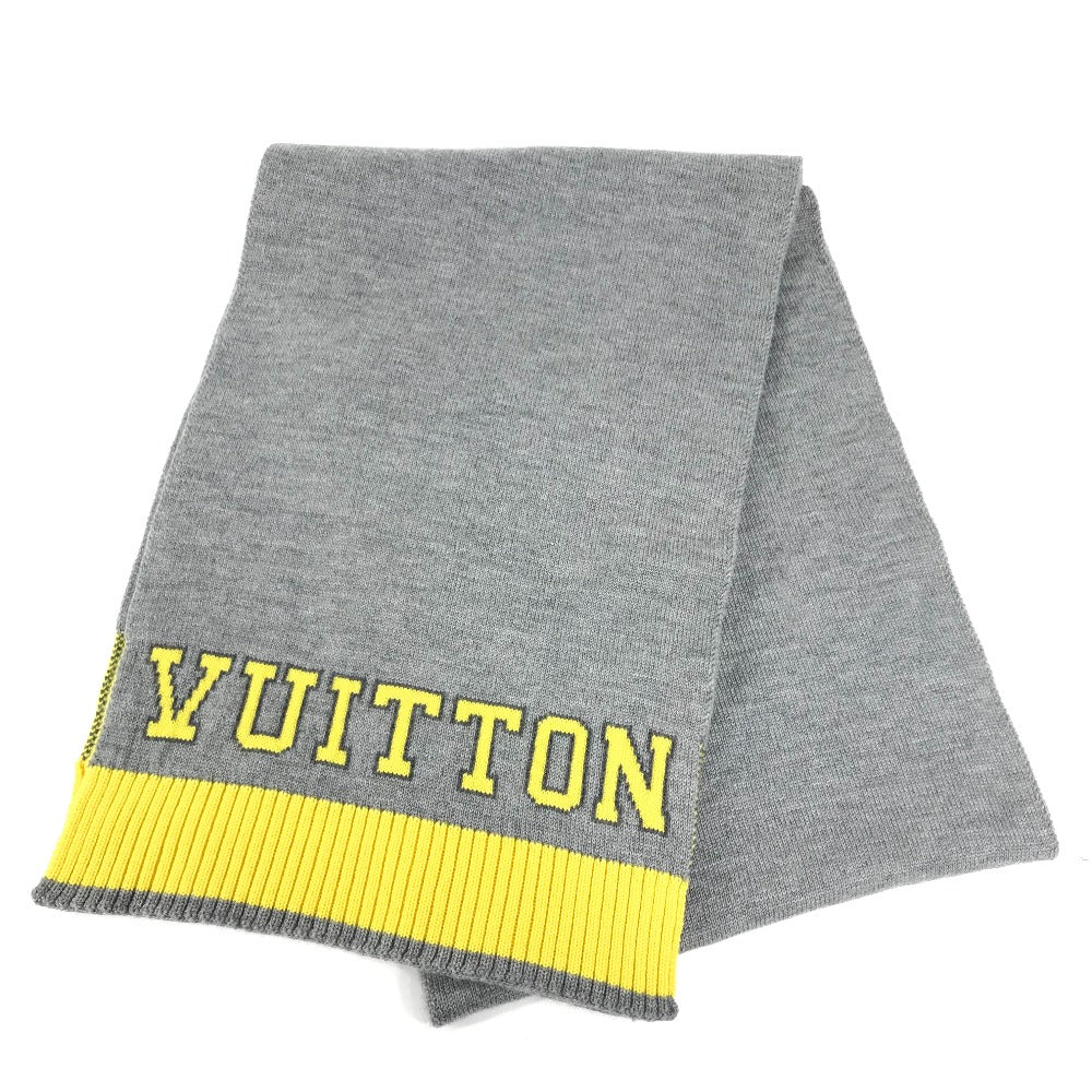LOUIS VUITTON M71230 エシャルプ・ルイ ロゴ マフラー ウール メンズ イエロー