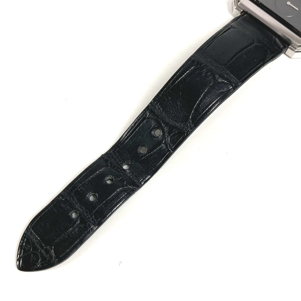 CHANEL H5319 Boyfriend Logo Watch with Leather Strap, Unisex, Black