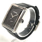CHANEL H5319 Boyfriend Logo Watch with Leather Strap, Unisex, Black