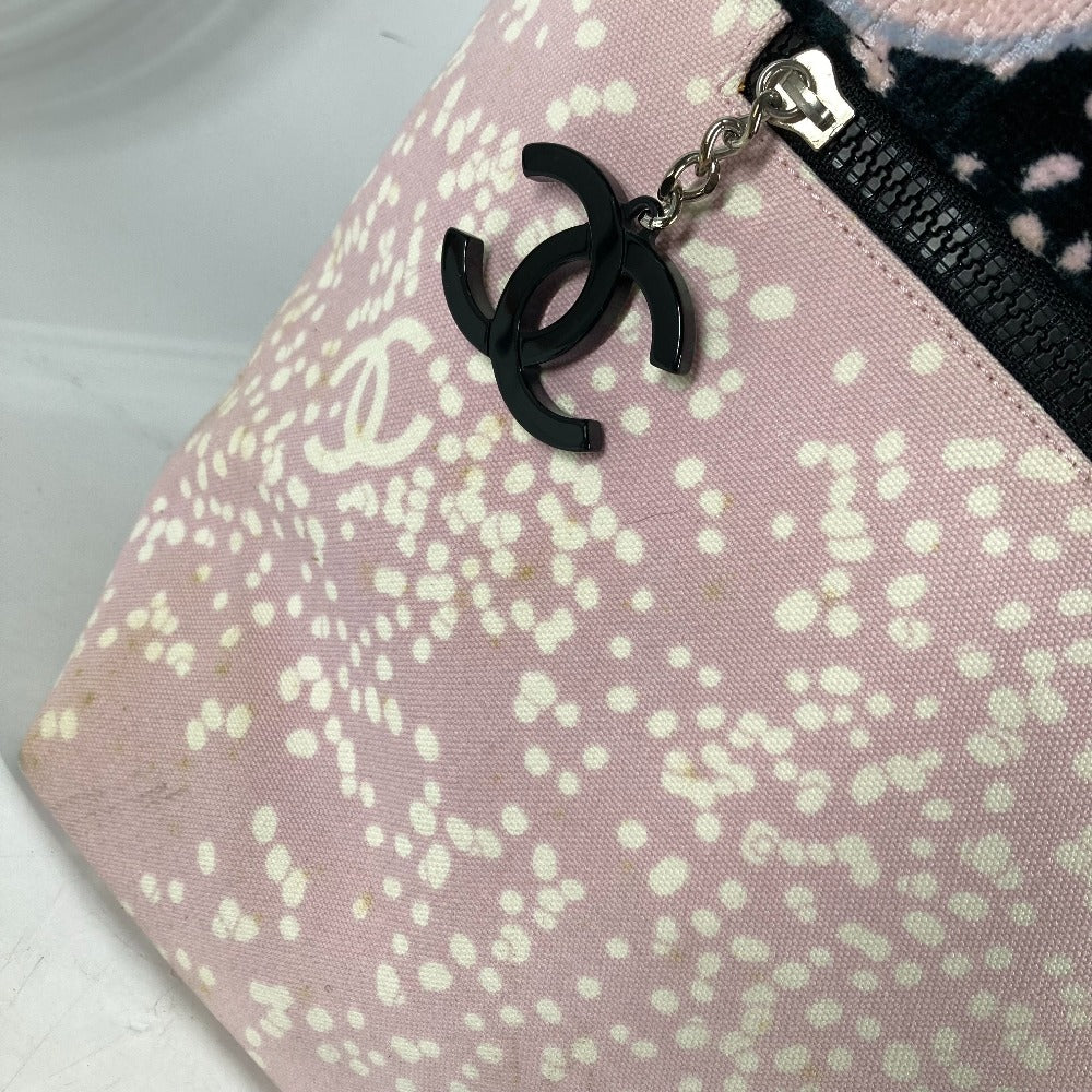 CHANEL ハイサマー パイル ラージ CC ココマーク トートバッグ カバン 肩掛け ショルダーバッグ コットン レディース ピンク
