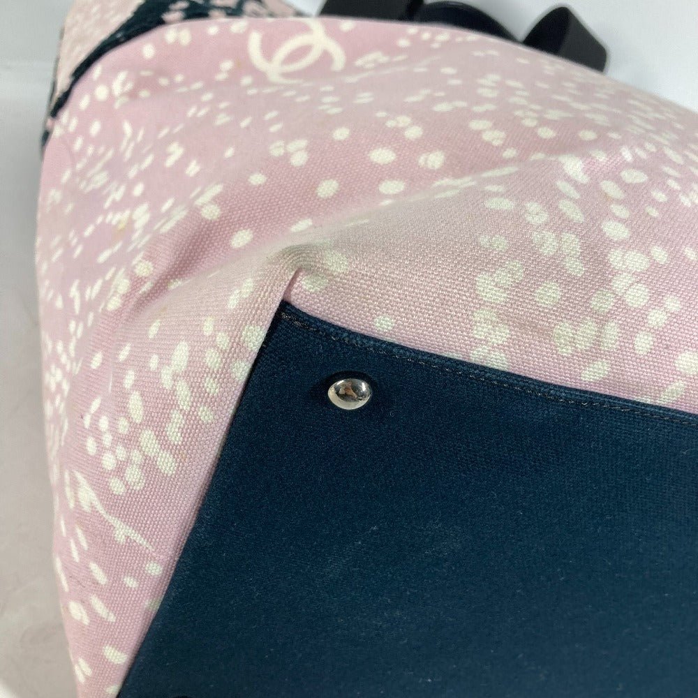 CHANEL ハイサマー パイル ラージ CC ココマーク トートバッグ カバン 肩掛け ショルダーバッグ コットン レディース ピンク