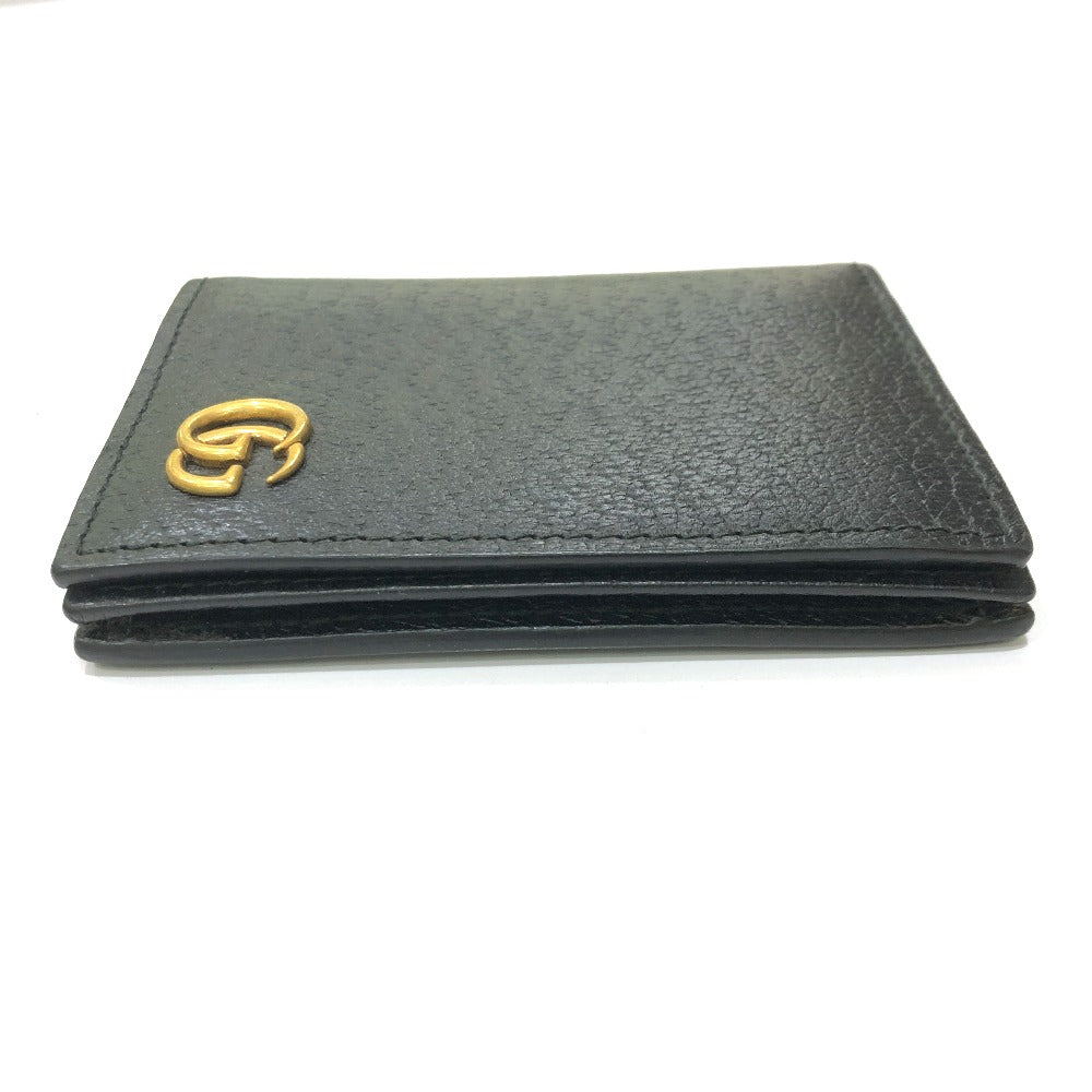 GUCCI 428737 GGマーモント ICケース 名刺入れ カードケース レザー レディース ブラック