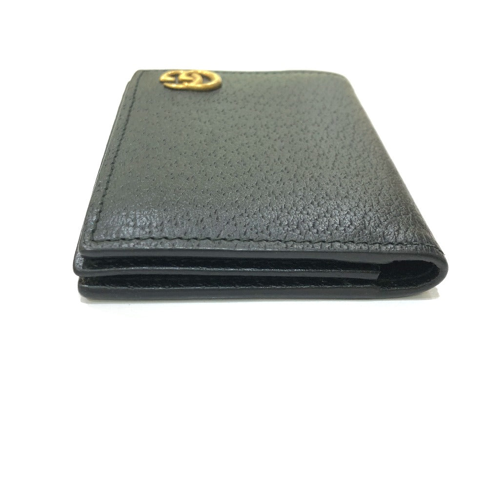 GUCCI 428737 GGマーモント ICケース 名刺入れ カードケース レザー レディース ブラック