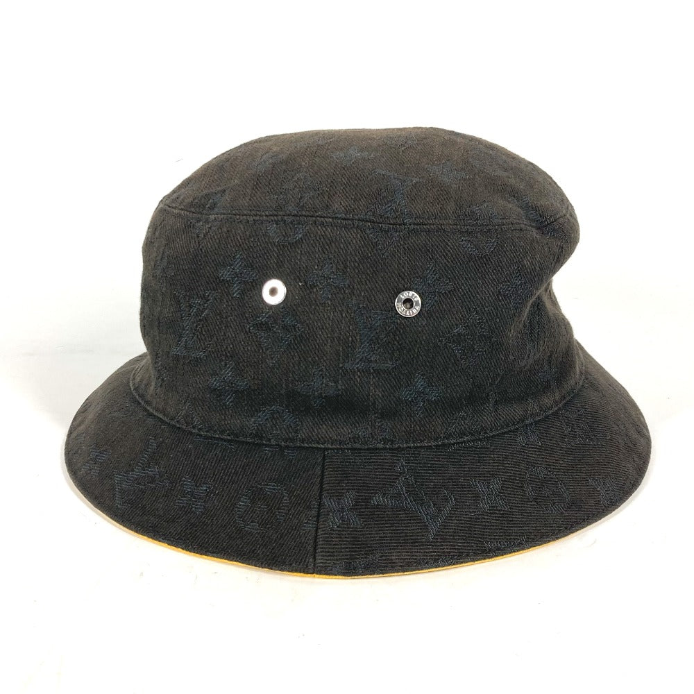 LOUIS VUITTON M76209 ハット帽 帽子 バケットハット ボブハット シャポー・モノグラムデニム ハット コットン メンズ ブラック