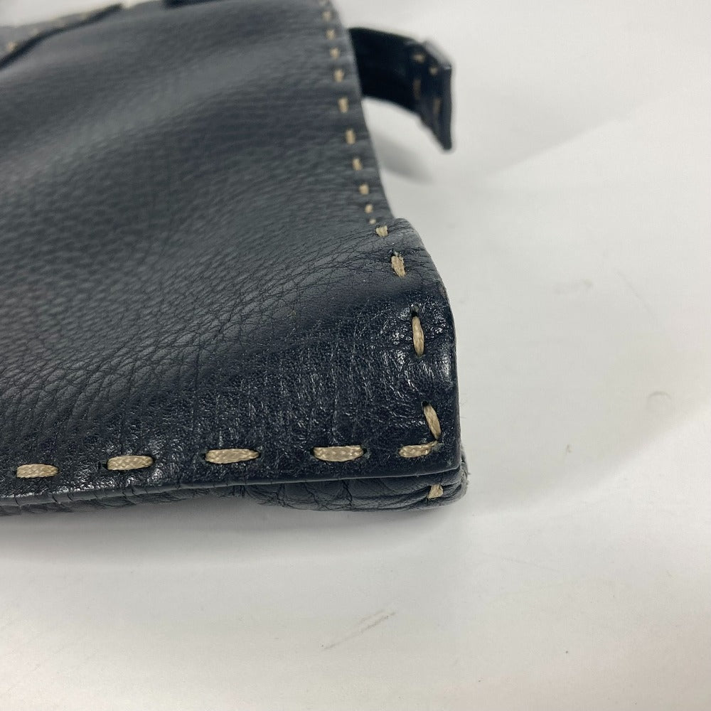 FENDI 8BR264 セレリア カバン ハンドバッグ レザー レディース ブラック