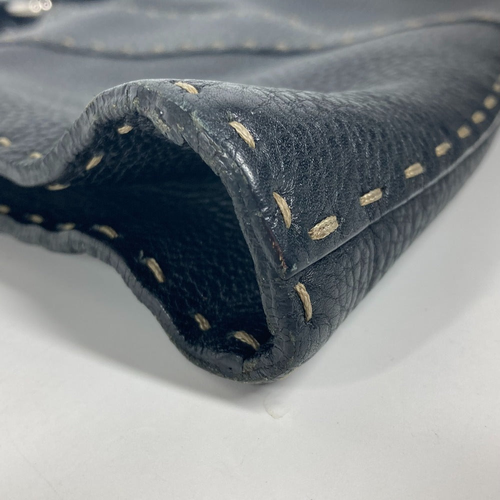 FENDI 8BR264 セレリア カバン ハンドバッグ レザー レディース ブラック