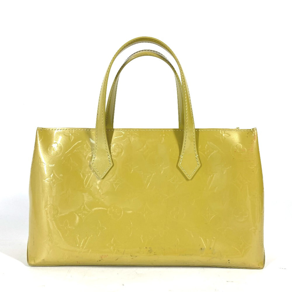 LOUIS VUITTON M91643 モノグラムヴェルニ ウィルシャー PM カバン トートバッグ ハンドバッグ モノグラムヴェルニキャンバス レディース ヴェールアンプレッシオン イエロー