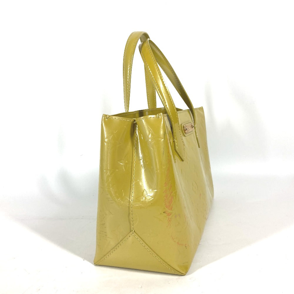 LOUIS VUITTON M91643 モノグラムヴェルニ ウィルシャー PM カバン トートバッグ ハンドバッグ モノグラムヴェルニキャンバス レディース ヴェールアンプレッシオン イエロー