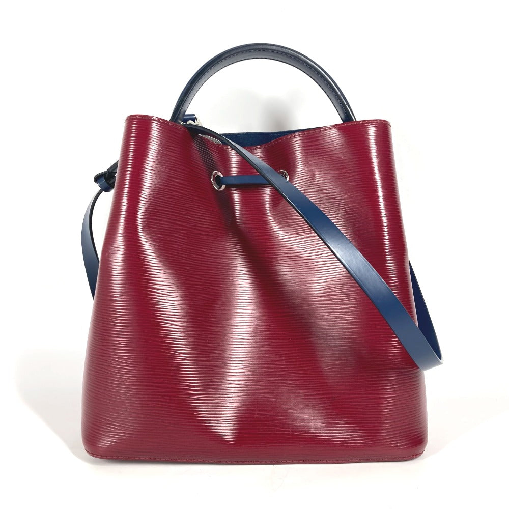 LOUIS VUITTON M55303 エピ ネオノエ ハンドバッグ 2WAY 斜め掛け 巾着 バイカラー ショルダーバッグ エピレザー レディース チェリーベリー ワインレッド