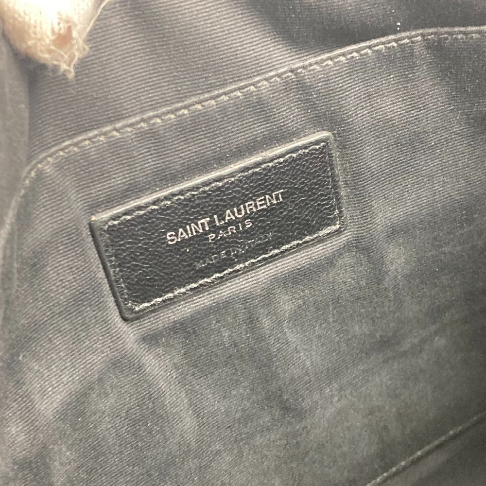 SAINT LAURENT PARIS 397294 ロゴ セカンドバッグ ポーチ カバン クラッチバッグ レザー メンズ ブラック