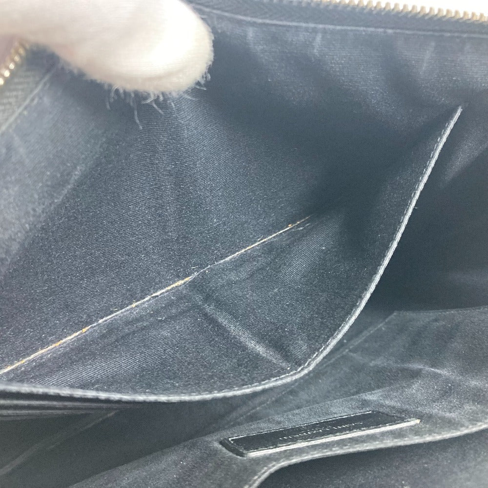 SAINT LAURENT PARIS 397294 ロゴ セカンドバッグ ポーチ カバン クラッチバッグ レザー メンズ ブラック