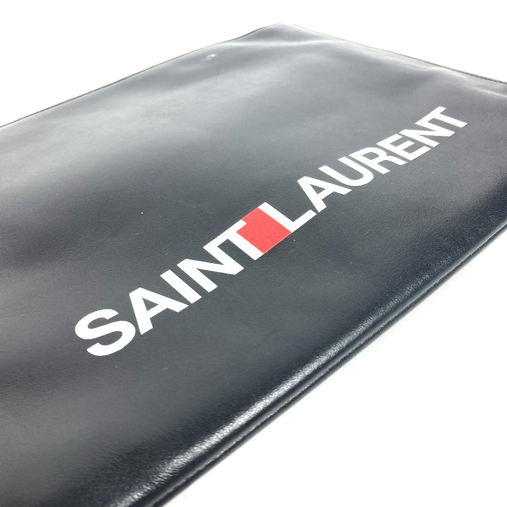 SAINT LAURENT PARIS 397294 ロゴ セカンドバッグ ポーチ カバン クラッチバッグ レザー メンズ ブラック