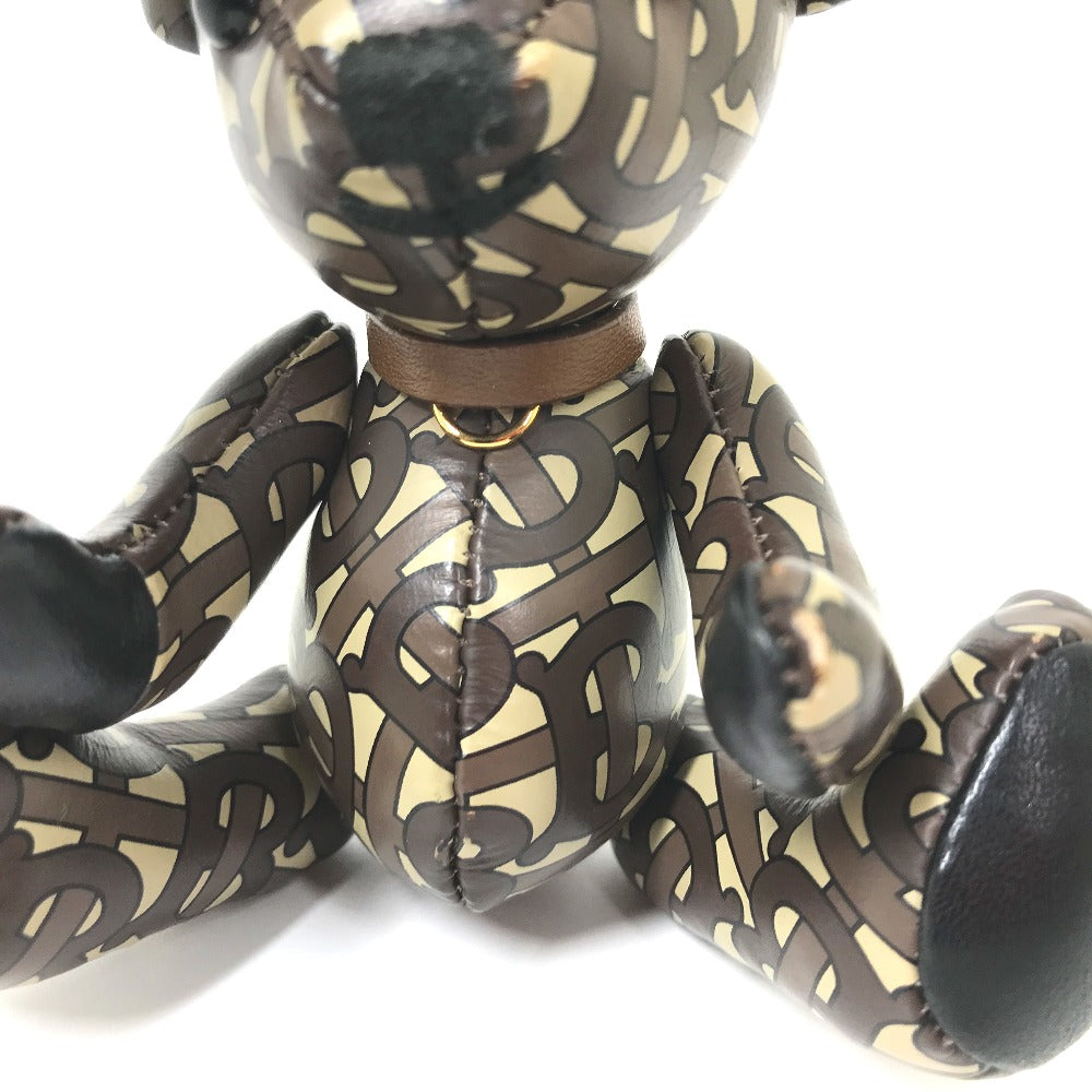 BURBERRY 総ロゴ TB トーマスベア バッグチャーム クマ ベア キーホルダー レザー レディース ブラウン