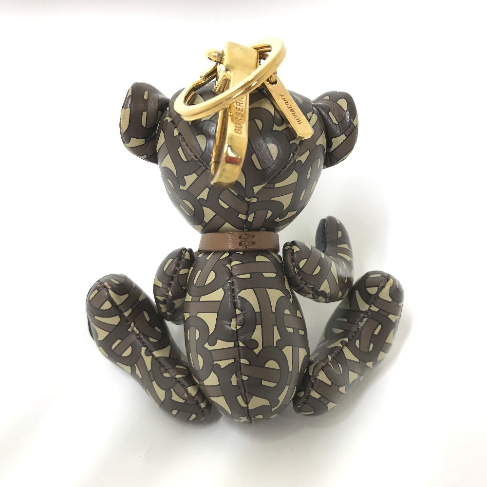 BURBERRY 総ロゴ TB トーマスベア バッグチャーム クマ ベア キーホルダー レザー レディース ブラウン