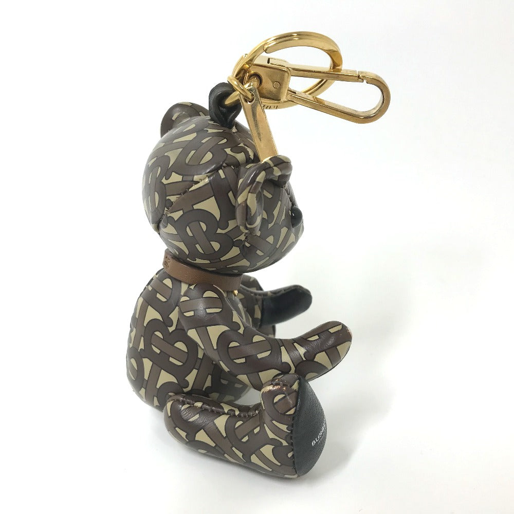 BURBERRY 総ロゴ TB トーマスベア バッグチャーム クマ ベア キーホルダー レザー レディース ブラウン