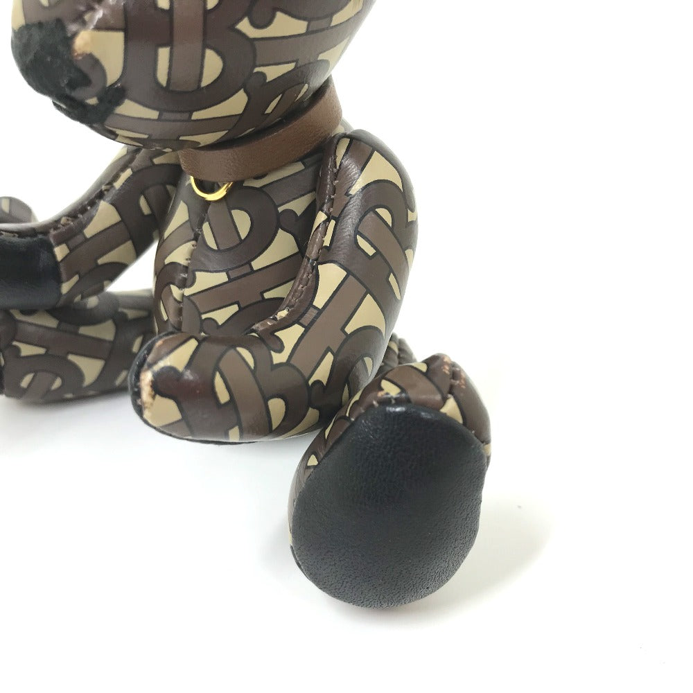 BURBERRY 総ロゴ TB トーマスベア バッグチャーム クマ ベア キーホルダー レザー レディース ブラウン