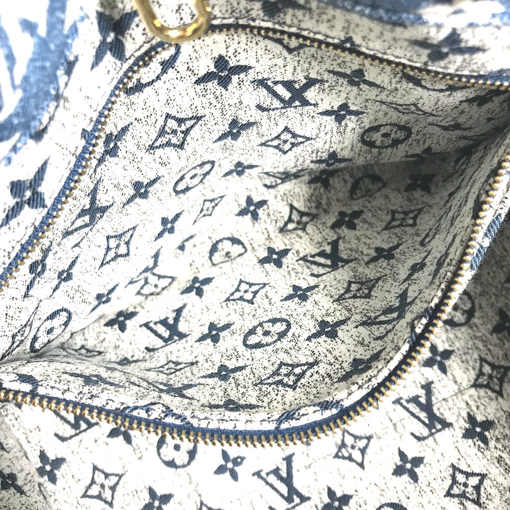 LOUIS VUITTON M59608 モノグラムデニム ジャガード オンザゴー MM 2WAYバッグ カバン トートバッグ ショルダーバッグ モノグラムデニムキャンバス レディース マリーヌ ブルー