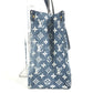 LOUIS VUITTON M59608 モノグラムデニム ジャガード オンザゴー MM 2WAYバッグ カバン トートバッグ ショルダーバッグ モノグラムデニムキャンバス レディース マリーヌ ブルー