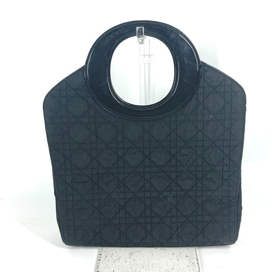 Dior ヴィンテージ カナージュ キルティング カバン ハンドバッグ レザー/ナイロン レディース ブラック