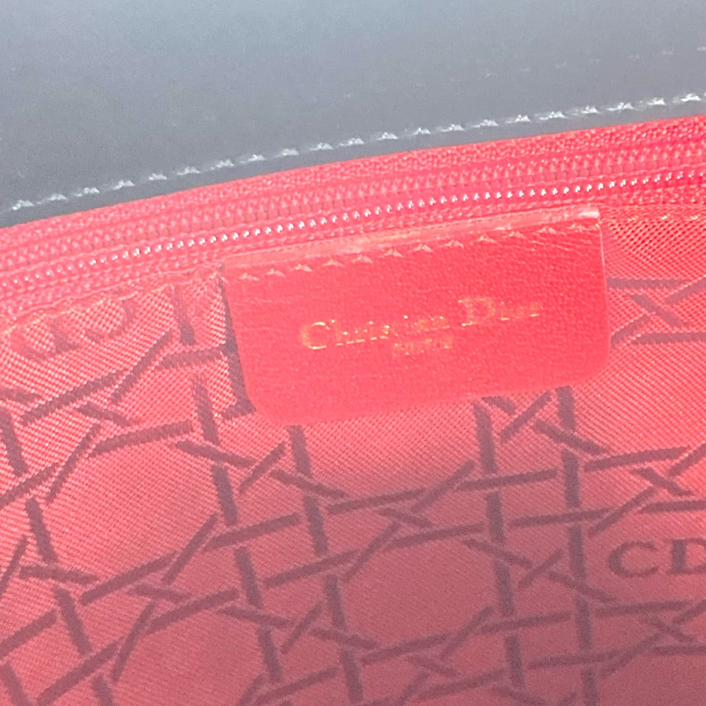 Dior ヴィンテージ カナージュ キルティング カバン ハンドバッグ レザー/ナイロン レディース ブラック