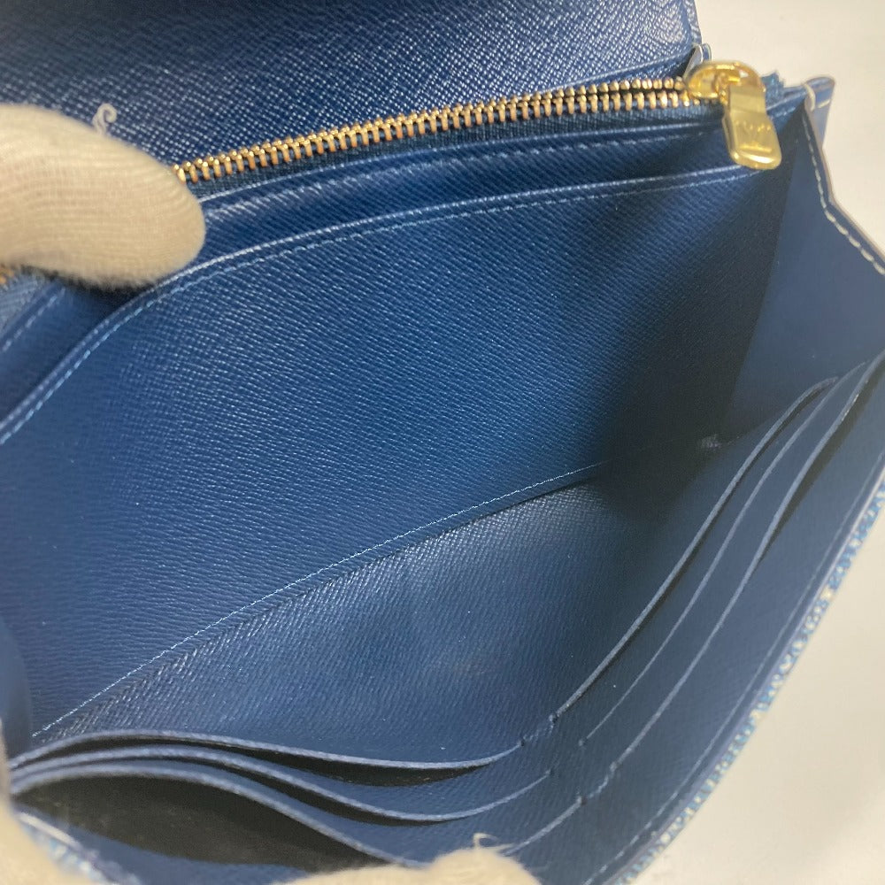 LOUIS VUITTON M81183 モノグラムジャガードデニム ポルトフォイユ・サラ ロングウォレット 長財布 モノグラムデニム レディース ブルー - brandshop-reference
