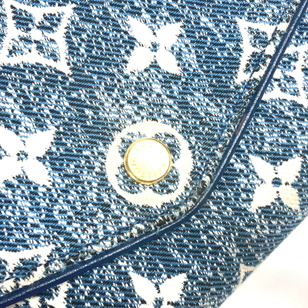 LOUIS VUITTON M81183 モノグラムジャガードデニム ポルトフォイユ・サラ ロングウォレット 長財布 モノグラムデニム レディース ブルー - brandshop-reference