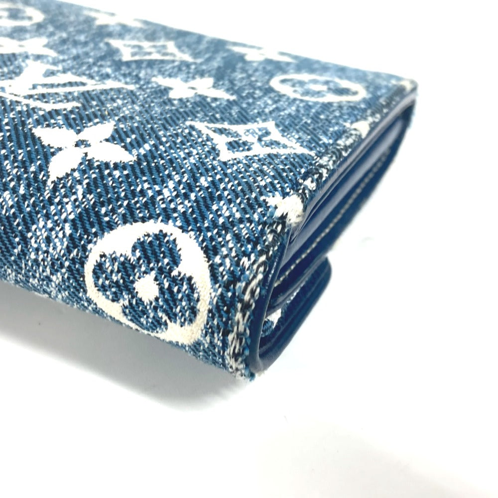 LOUIS VUITTON M81183 モノグラムジャガードデニム ポルトフォイユ・サラ ロングウォレット 長財布 モノグラムデニム レディース ブルー - brandshop-reference