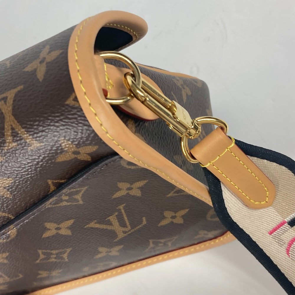 LOUIS VUITTON M45985 モノグラム ディアヌ NM PM カバン ポシェット 斜め掛け フラップ ショルダーバッグ モノグラムキャンバス レディース ノワール ブラウン