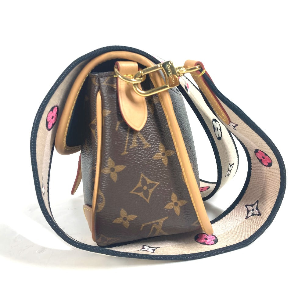 LOUIS VUITTON M45985 モノグラム ディアヌ NM PM カバン ポシェット 斜め掛け フラップ ショルダーバッグ モノグラムキャンバス レディース ノワール ブラウン