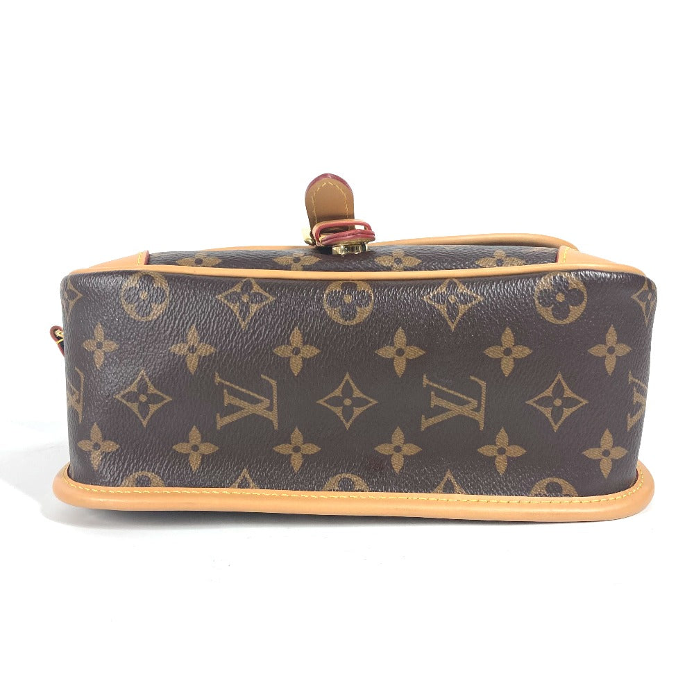 LOUIS VUITTON M45985 モノグラム ディアヌ NM PM カバン ポシェット 斜め掛け フラップ ショルダーバッグ モノグラムキャンバス レディース ノワール ブラウン