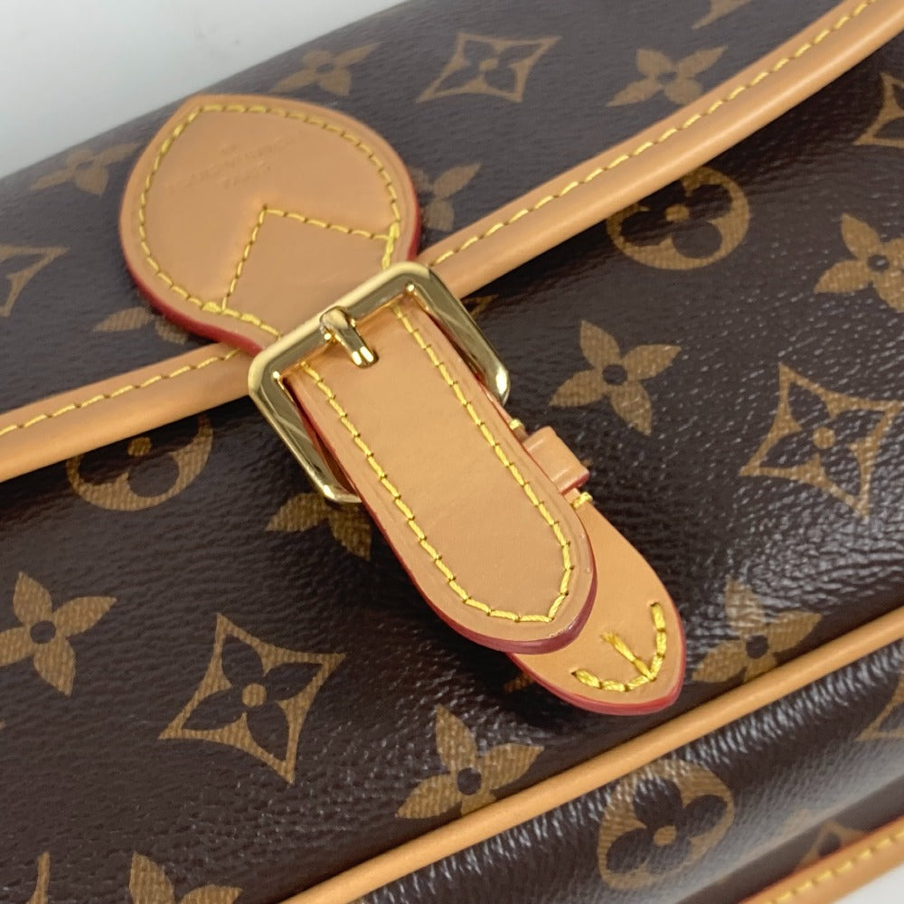 LOUIS VUITTON M45985 モノグラム ディアヌ NM PM カバン ポシェット 斜め掛け フラップ ショルダーバッグ モノグラムキャンバス レディース ノワール ブラウン