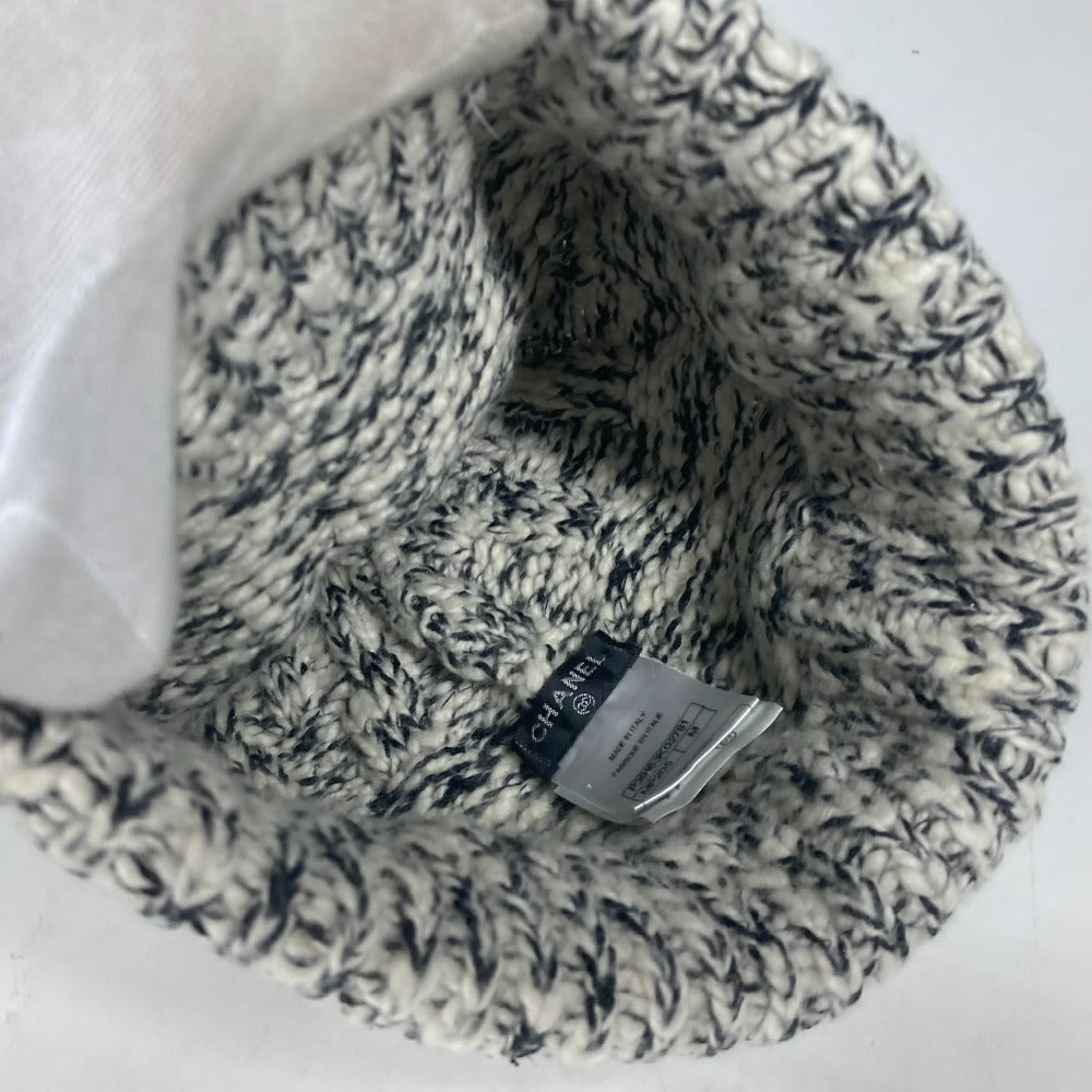 CHANEL ラインストーン ビーニー 帽子 ニット帽 ニットキャップ ニット帽 ウール/カシミヤ レディース ブラック - brandshop-reference