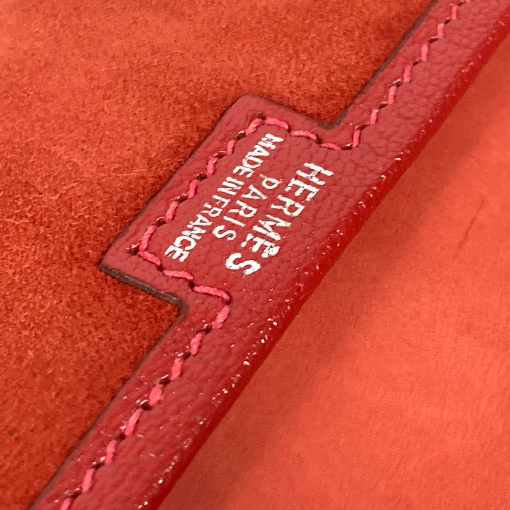 HERMES カバン Hロゴ ジジェ エラン セカンドバッグ カバン クラッチバッグ レザー レディース レッド