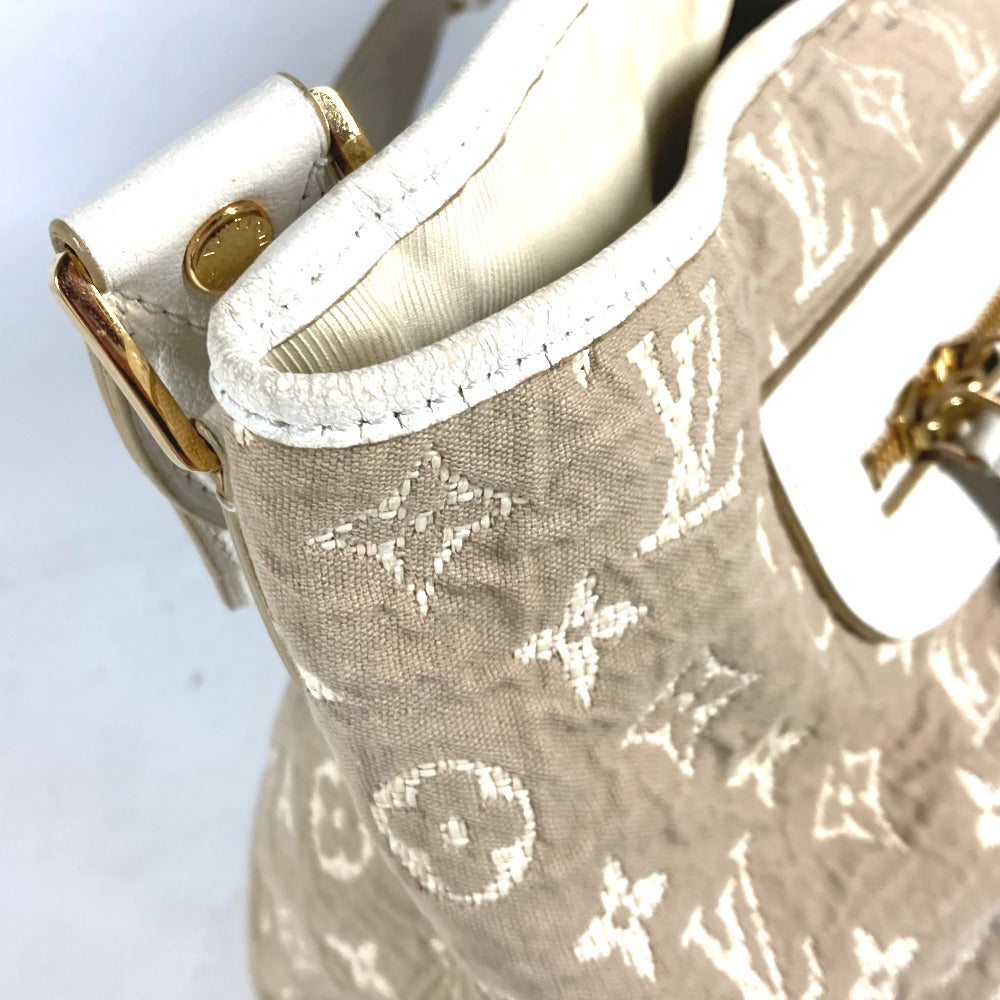 LOUIS VUITTON M93499 モノグラム サビア ブザスPM トートバッグ カバン 肩掛け バッグ ショルダーバッグ コットン レディース ベージュ