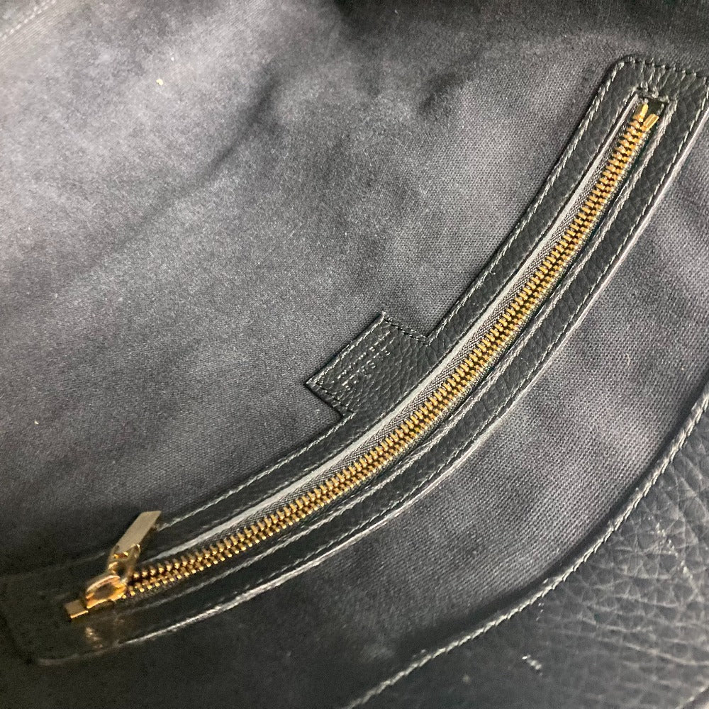 VERSACE ロゴ メデューサ 肩掛け トートバッグ ショルダーバッグ 縦型 ハンドバッグ レザー ユニセックス ブラック