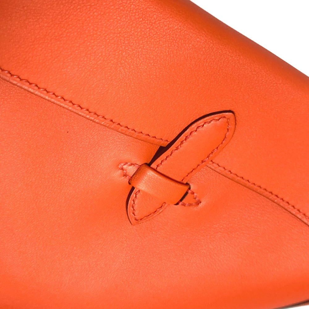HERMES フラップ ポーチ プリプラ 2つ折り クラッチバッグ スイフト ユニセックス オレンジ
