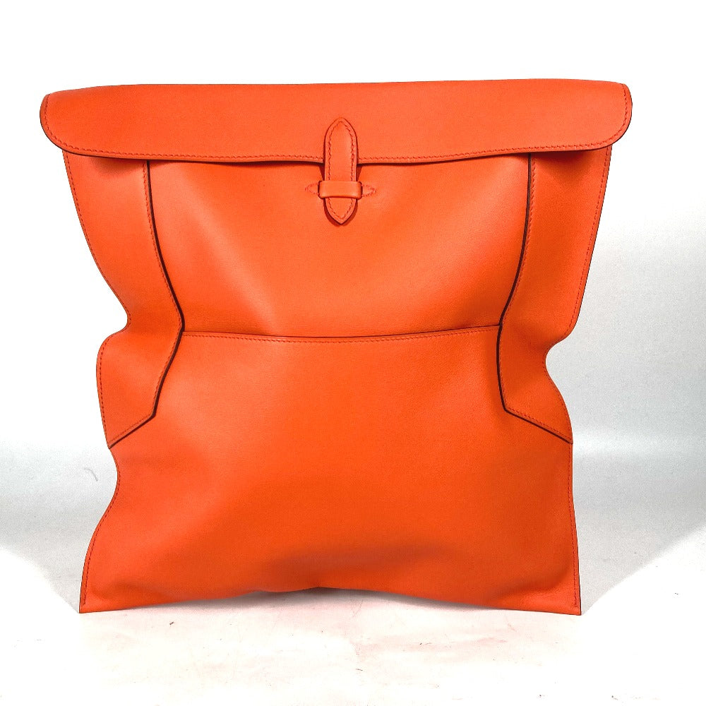 HERMES フラップ ポーチ プリプラ 2つ折り クラッチバッグ スイフト ユニセックス オレンジ