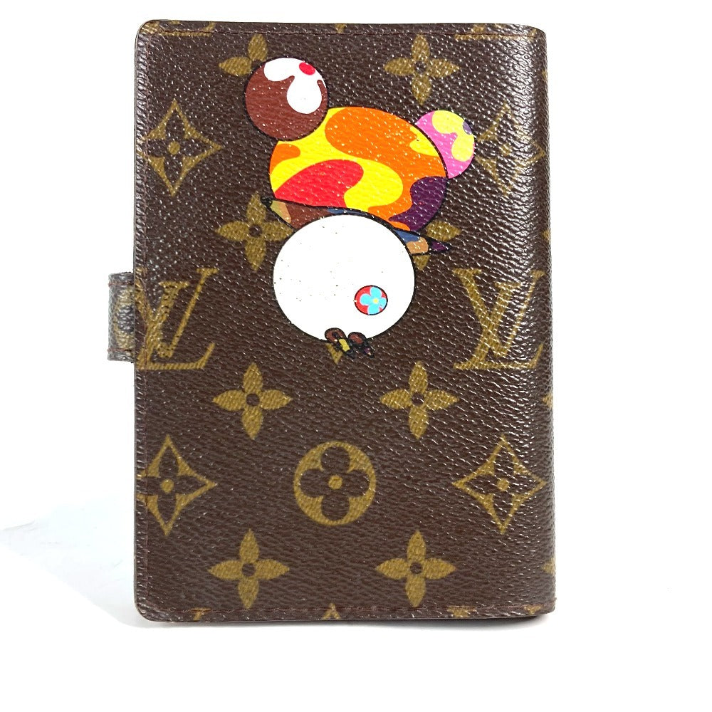 LOUIS VUITTON R20011 モノグラム パンダ アジェンダPM 村上隆コラボ 手帳カバー モノグラムキャンバス レディース ブラウン