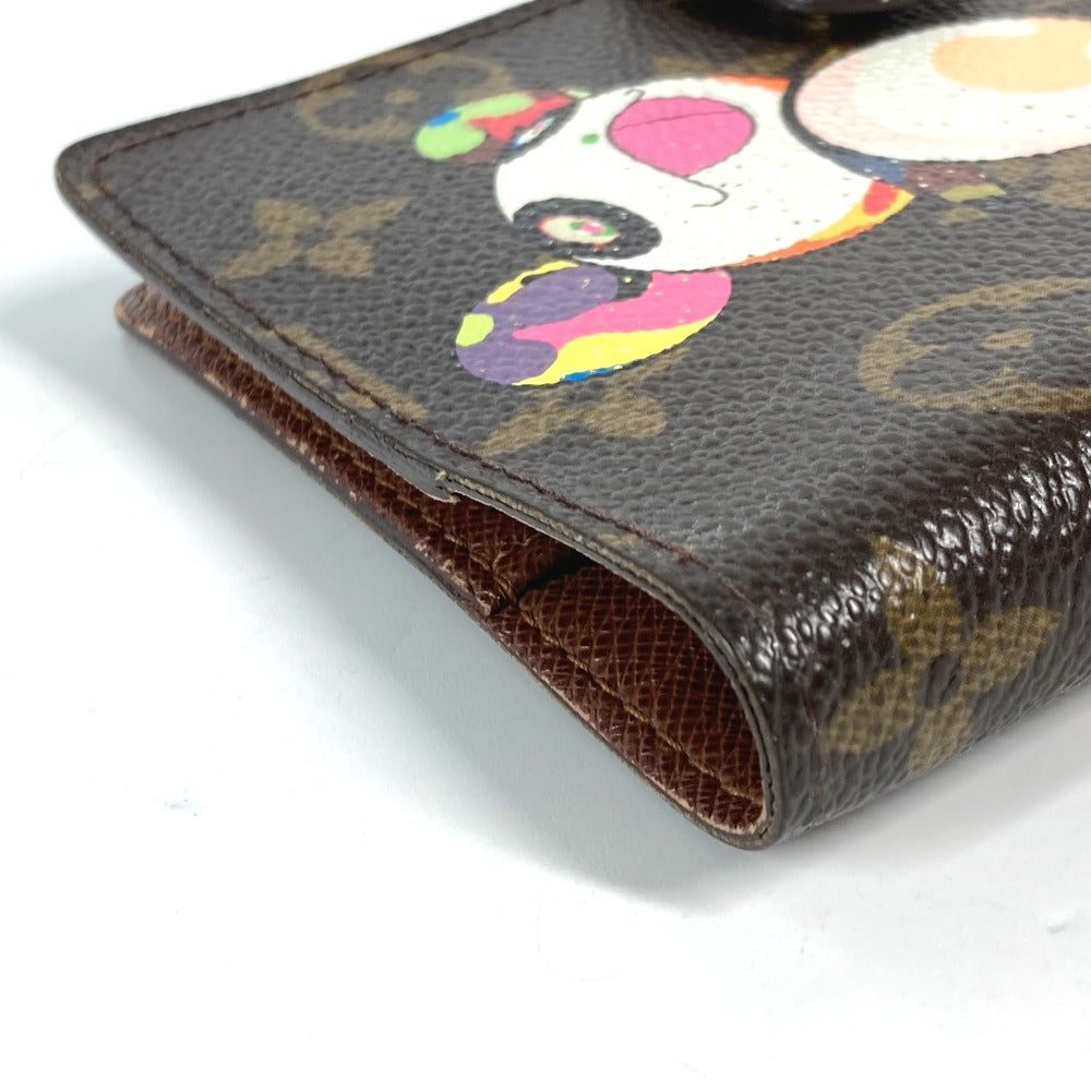 LOUIS VUITTON R20011 モノグラム パンダ アジェンダPM 村上隆コラボ 手帳カバー モノグラムキャンバス レディース ブラウン