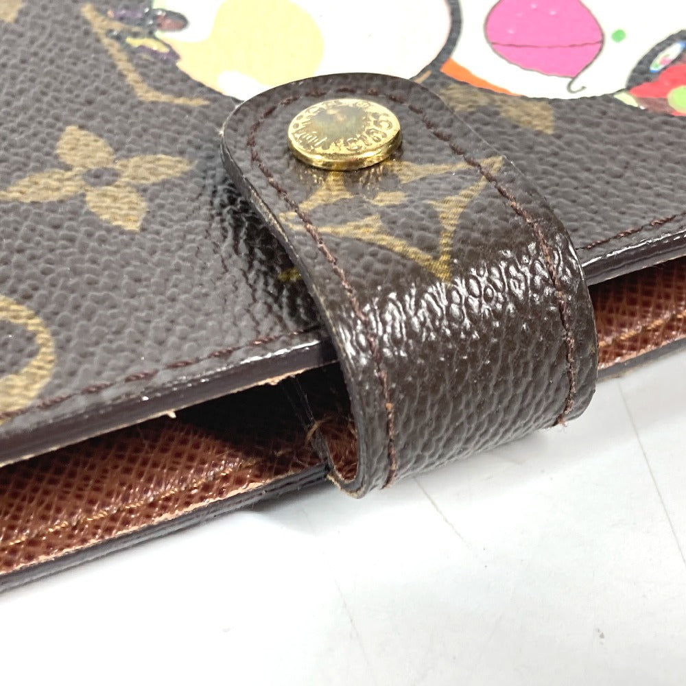 LOUIS VUITTON R20011 モノグラム パンダ アジェンダPM 村上隆コラボ 手帳カバー モノグラムキャンバス レディース ブラウン