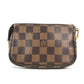 LOUIS VUITTON N58011 ダミエ T＆B ミニ ポシェット アクセソワール カバン アクセサリーポーチ チェーン ハンドバッグ ダミエキャンバス レディース エベヌ ブラウン