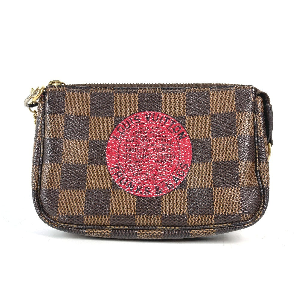 LOUIS VUITTON N58011 ダミエ T＆B ミニ ポシェット アクセソワール カバン アクセサリーポーチ チェーン ハンドバッグ ダミエキャンバス レディース エベヌ ブラウン