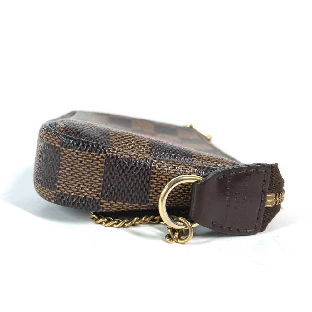 LOUIS VUITTON N58011 ダミエ T＆B ミニ ポシェット アクセソワール カバン アクセサリーポーチ チェーン ハンドバッグ ダミエキャンバス レディース エベヌ ブラウン