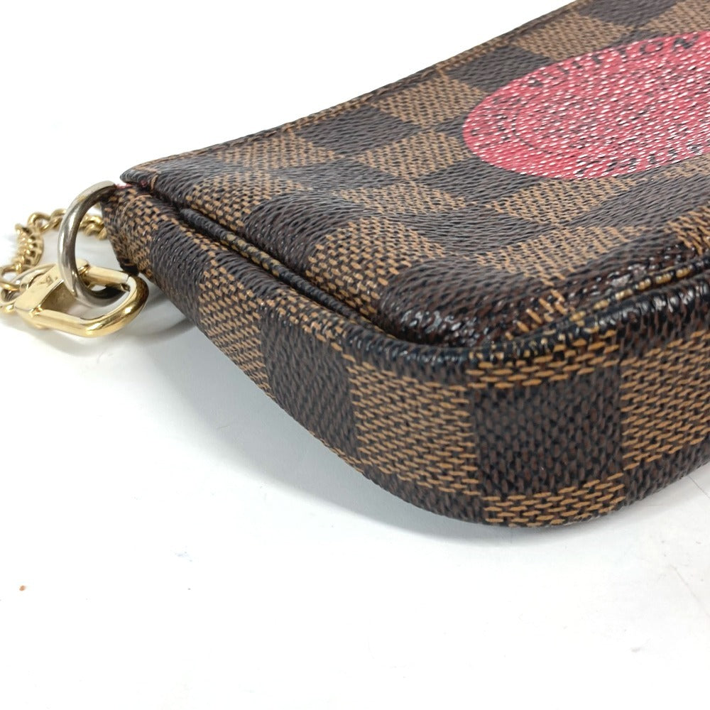 LOUIS VUITTON N58011 ダミエ T＆B ミニ ポシェット アクセソワール カバン アクセサリーポーチ チェーン ハンドバッグ ダミエキャンバス レディース エベヌ ブラウン