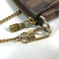 LOUIS VUITTON N58011 ダミエ T＆B ミニ ポシェット アクセソワール カバン アクセサリーポーチ チェーン ハンドバッグ ダミエキャンバス レディース エベヌ ブラウン