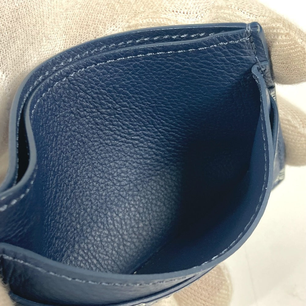 LOUIS VUITTON M83700 モノグラムシャドウ ポルト カルト・ダブル 名刺入れ パスケース カードケース モノグラムシャドウレザー ユニセックス ブルーマリーヌ ネイビー
