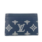 LOUIS VUITTON M83700 モノグラムシャドウ ポルト カルト・ダブル 名刺入れ パスケース カードケース モノグラムシャドウレザー ユニセックス ブルーマリーヌ ネイビー