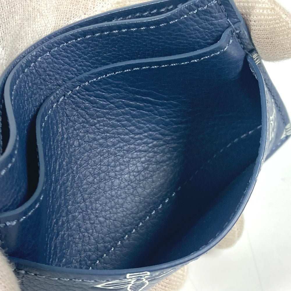 LOUIS VUITTON M83700 モノグラムシャドウ ポルト カルト・ダブル 名刺入れ パスケース カードケース モノグラムシャドウレザー ユニセックス ブルーマリーヌ ネイビー