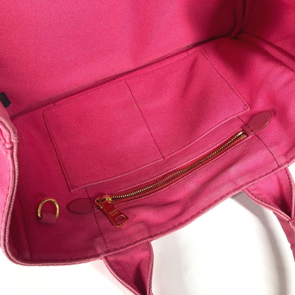 PRADA カナパ ロゴ カバン ショルダーバッグ 肩掛け トートバッグ キャンバス レディース ピンク
